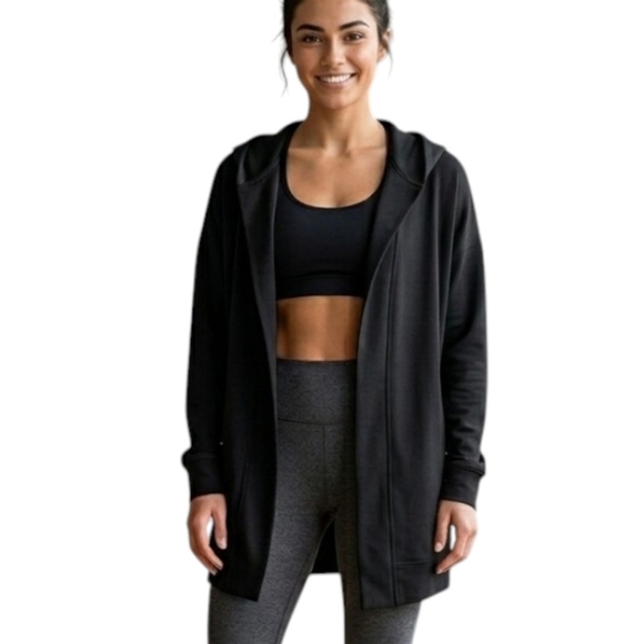 Roots Sweaters - Roots Lightweight Cardigan Women Small Black Open Front Layering